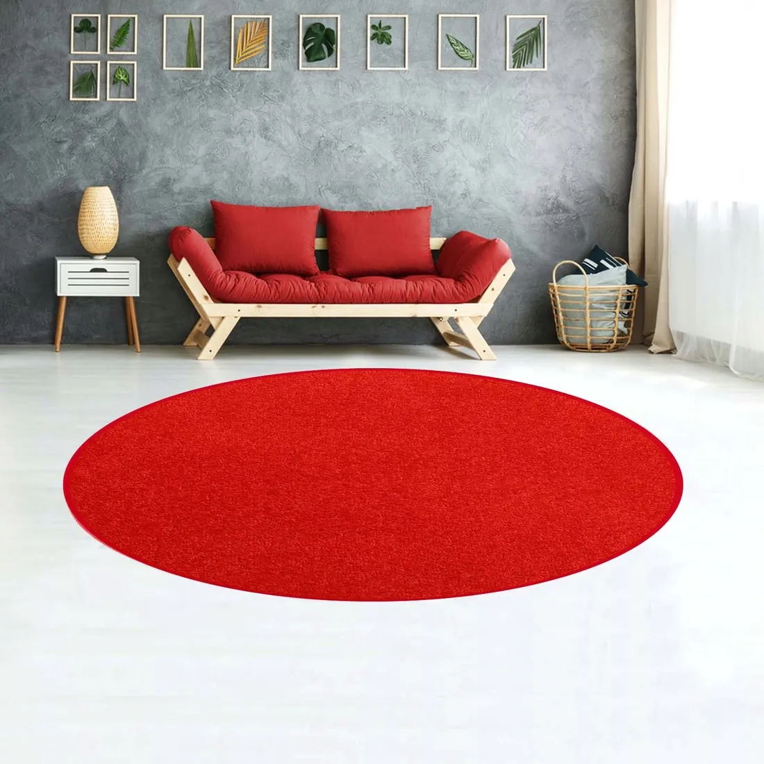 okragly-dywan-kolo-diamond-czerwone-100cm
