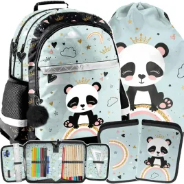 panda-mis-plecak-zestaw-szkolny-dziewczecy-do-1-klasy-podstawowki-z-misiem