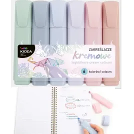 zakreslacze-kremowe-6-kolorow-kidea-etui-markery-kidea-zk6ka