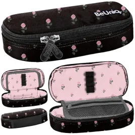 kwiaty-piornik-dla-uczniow-roze-beuniq-etui-szkolny-czarny