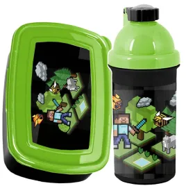 minecraft-bidon-sniadaniowka-gra-gamer-zestaw-gaming-piksele-dla-chlopaka
