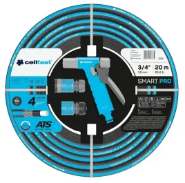 cellfast-zestaw-zraszajacy-waz-smart-pro-ats-3-4-20m-zlaczki-zraszacz