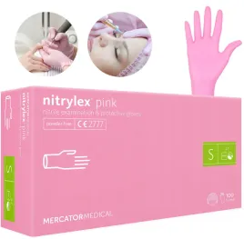 rekawice-nitrylowe-rozowe-nitrylex-pink-100-szt-s