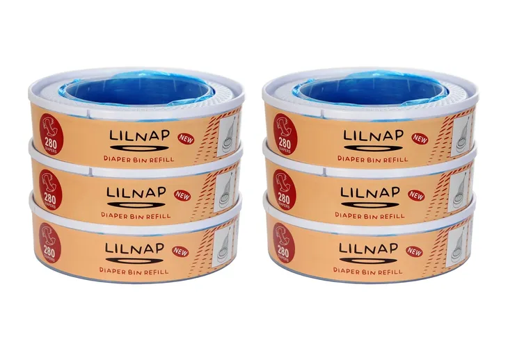 Lilnap Wkład Zamienny Do Kosza Na Pieluch Angelcare 6-PAK