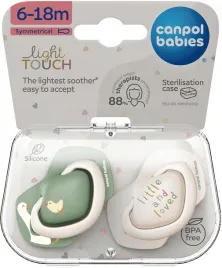 canpol-silikonowy-smoczek-symetryczny-light-touch-goose-6-18m-2-szt