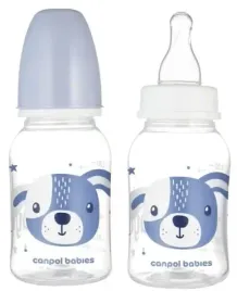 canpol-lekka-waska-butelka-do-mleka-120ml-0m-cute-animals-piesek