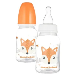 canpol-lekka-waska-butelka-do-mleka-120ml-0m-cute-animals-lisek