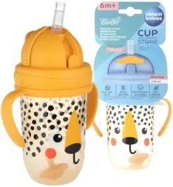canpol-kubek-niekapek-bidon-z-obciazona-slomka-6m-babiesboo-gepard