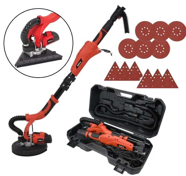 YATO SZLIFIERKA DO GIPSU 710W NA WYSIĘGNIKU ŻYRAFA DWIE GŁOWICE 225mm