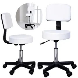 stolek-fryzjerski-krzeslo-hoker-bialy-regulowany
