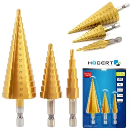 3x-wiertlo-stozkowe-choinkowe-stopniowedo-metalu-drewna-hartowane-hoegert