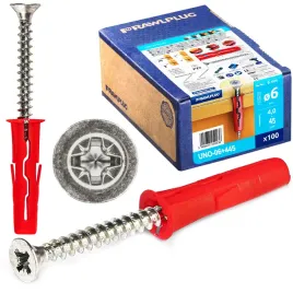 kolek-rozporowy-6x28mm-szybkiego-montazu-wkret-4x45mm-uno-karton-100-sztuk