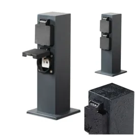 slupek-przylaczeniowy-ogrodowy-z-gniazdami-kanlux-e27-25cm-czarny