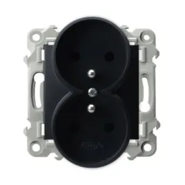 szafir-gniazdo-podwojne-z-uziemieniem-16a-250v-czarny-metalik-gp-2zrz-m-33