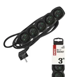 przedluzacz-3-m-5-gniazd-czarny-pvc-1-mm2-emos