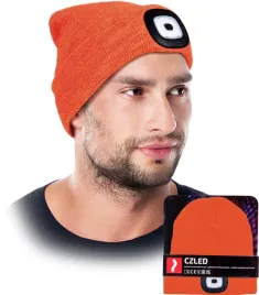 czapka-zimowa-z-latarka-wymienna-pomaranczowa-polarem-mocna-led-usb-reis