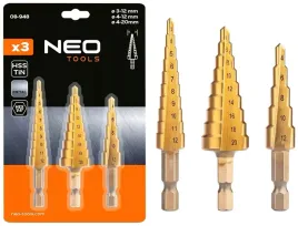 neo-08-948-zestaw-wiertel-stopniowych-hss-tin-hex-3-20-mm-3-sztuki