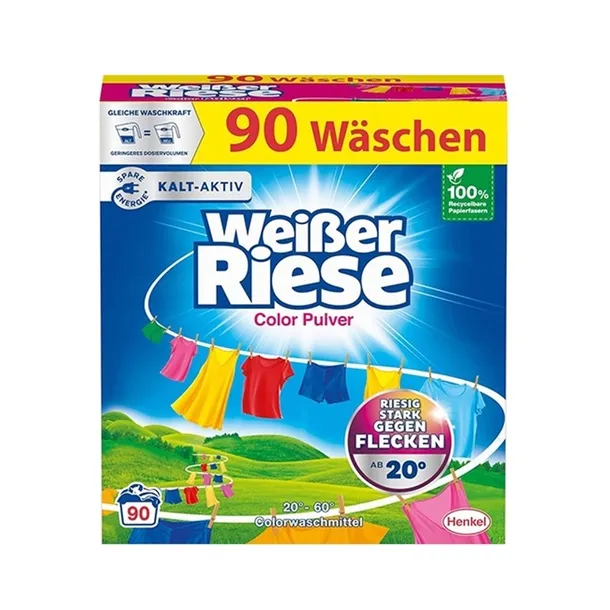 WeiBer Riese PROSZEK DO PRANIA KOLORÓW ODPLAMIA Weisser 90p 4,5kg NIEMIECKI