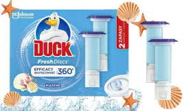 zapas-duck-fresh-krazki-zelowe-marine-toaleta-zapach-morza-12-dyskow-2x36ml
