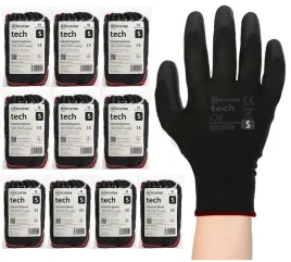 rekawice-robocze-warsztatowe-elastyczne-mocne-mercator-black-pu-s-120-par