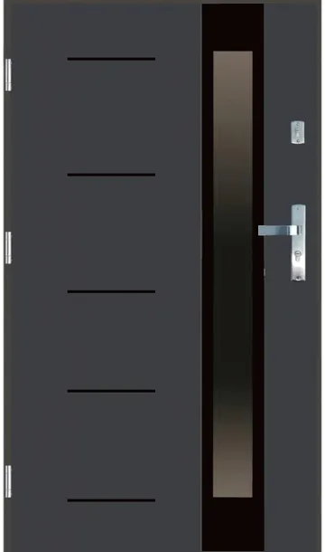 Drzwi wejściowe 72 mm PSI-20CP BLACK 4 kolory 90 LEWE GRUBE CIEPŁE SOLIDNE