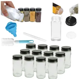 zestaw-24-szklane-sloiki-przyprawniki-120ml-naklejki-lejek-marker-czarne