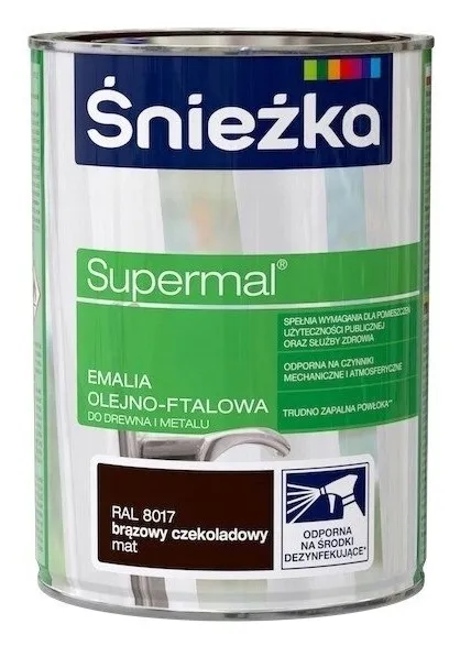 Śnieżka Supermal brązowy czekoladowy mat 8017 0,8l