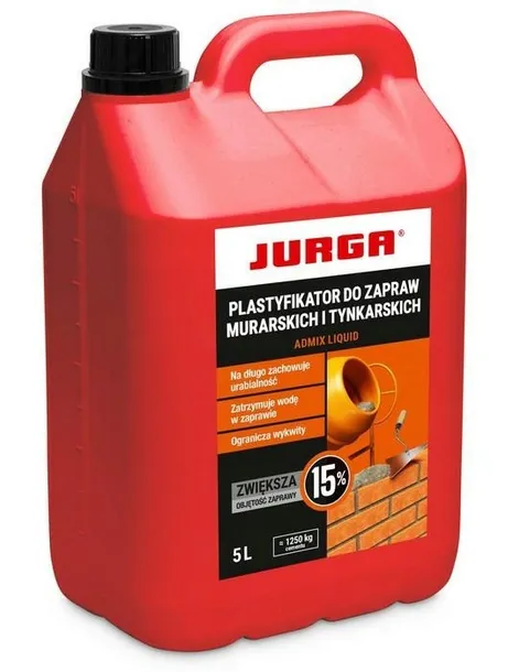 Jurga ADMIX LIQUID PLASTYFIKATOR DO ZAPRAW MURARSKICH I TYNKARSKICH 5L