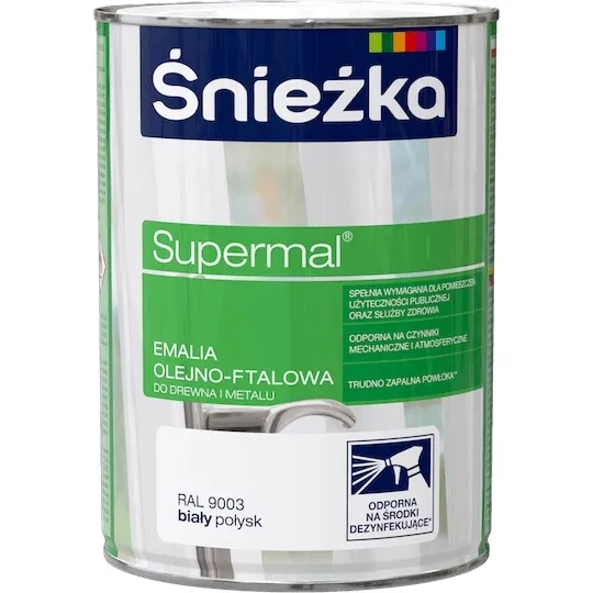 sniezka-supermal-bialy-polysk-5-litrow-stan-nowy