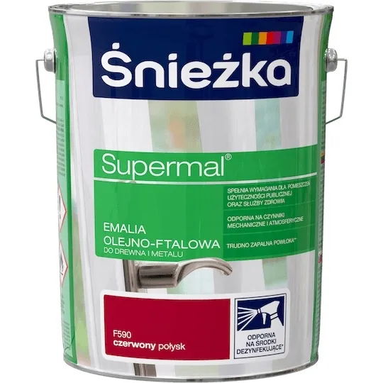 sniezka-supermal-czerwony-f590-5l-stan-nowy