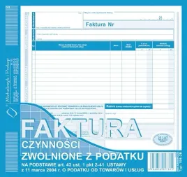 druk-faktura-czynnosci-zwolnione-z-podatku-198-2e