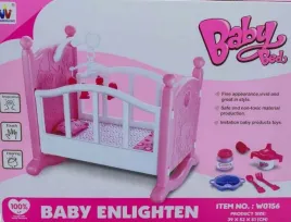 lozeczko-bialo-rozowe-dla-lalek-z-akcesoriami