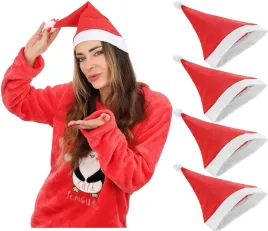 czapka-swietego-mikolaja-4-szt-z-pomponem-kostium-swiateczna-stroj