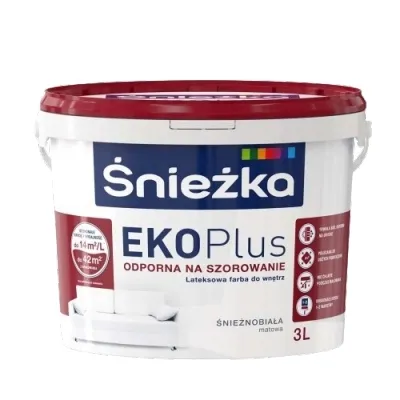 sniezka-eko-plus-biala-3l-stan-nowy