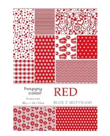 blok-a4-z-motywami-czerwony-red-15ark