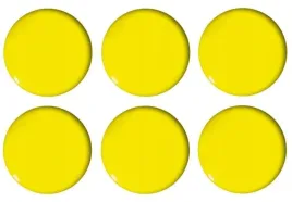 magnesy-zolte-gladkie-30mm-6-sztuk-tetis-gm301-py6