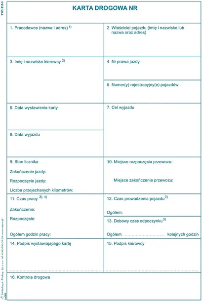 karta-drogowa-a5-80-kartek-stan-nowy