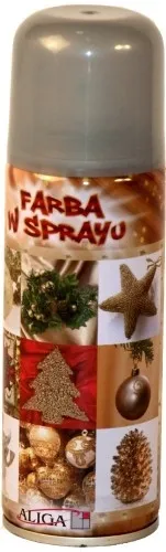 FARBA W SPRAYU ALIGA SREBRNA 250 ML EFEKT METALICZNY