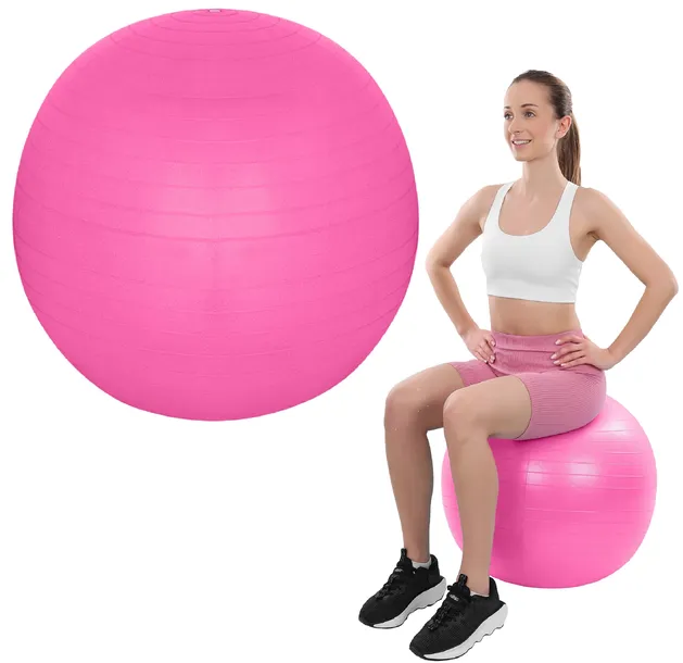 PIŁKA GIMNASTYCZNA REHABILITACYJNA DO ĆWICZEŃ FITNESS ANTIBURST XQMAX 65cm