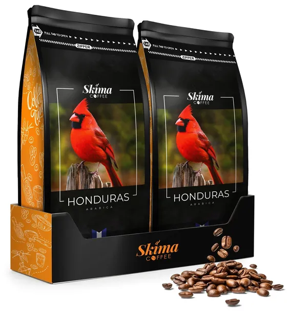 Kawa ziarnista 1kg x2 HONDURAS 100% ARABICA Świeżo Palona do ekspres+GRATIS