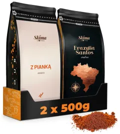 kawa-mielona-500g-x2-z-pianka-brazylia-santos-arabica-swieza-1kg-gratis