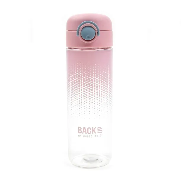BIDON BACKUP 6 MODEL 600ML RÓŻOWO PRZEŹROCZYSTY C36