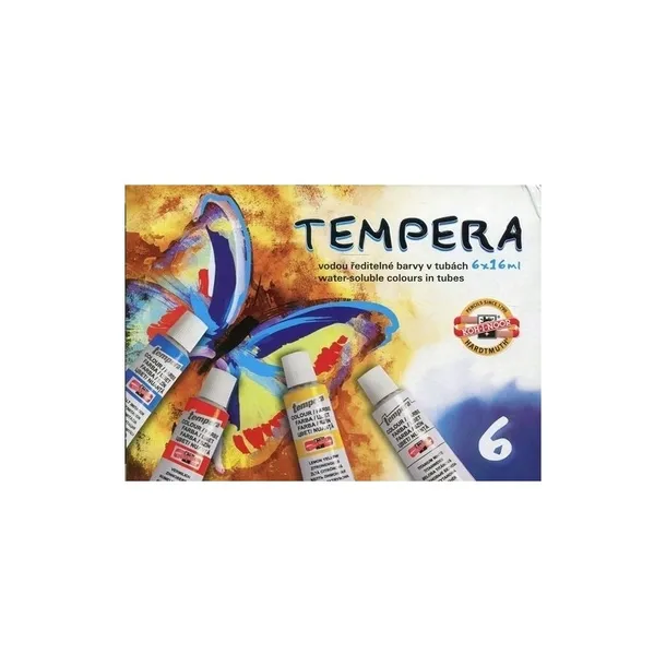 FARBY TEMPERA 6 KOLORÓW 16 ML KOH-I-NOOR