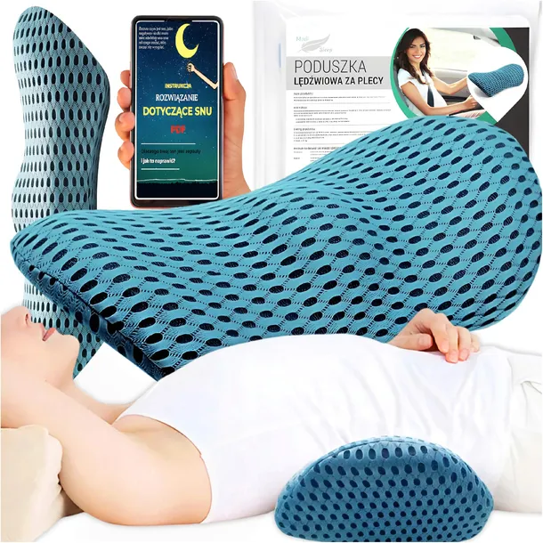 poduszka-ortopedyczna-ledzwiowa-do-spania-samochodu-na-fotel-pianka-memory-stan-nowy-marka-medi-sleep