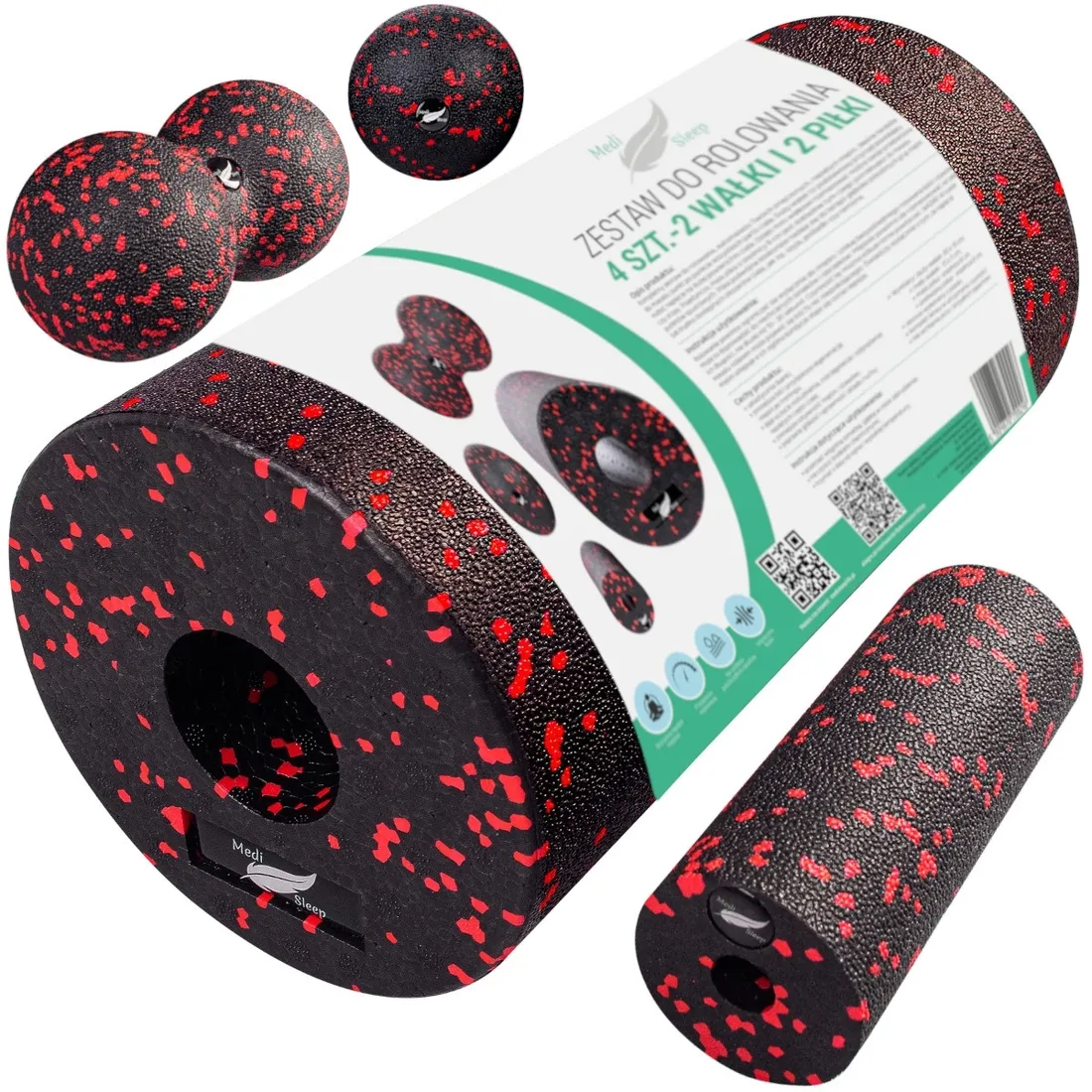 roller-zestaw-epp-piankowy-walek-pilka-duoball-do-masazu-4szt