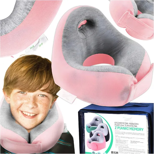 poduszka-podrozna-dla-dzieci-turystyczna-rogal-na-szyje-do-samochodu-memory-stan-nowy-wysokosc-16-cm