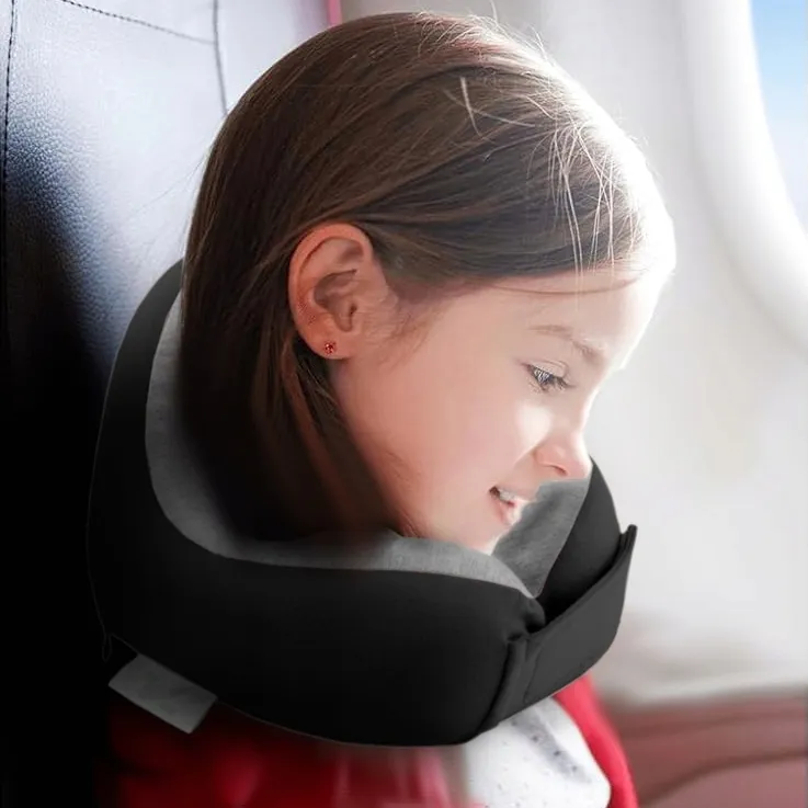 poduszka-podrozna-dla-dzieci-turystyczna-rogal-na-szyje-do-samochodu-memory-stan-nowy