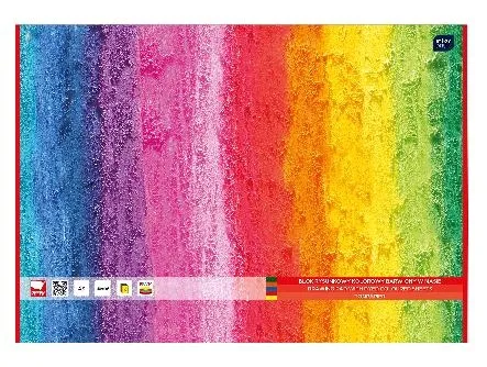 BLOK RYSUNKOWY A3/10K KOLORowy 80G BARwiony W MASIE RÓŻNE OKŁADKI
