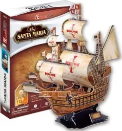 puzzle-3d-zaglowiec-santa-maria-113-elementow-cubic-fun