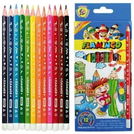 kredki-olowkowe-trojkatne-flamingo-12-kolorow